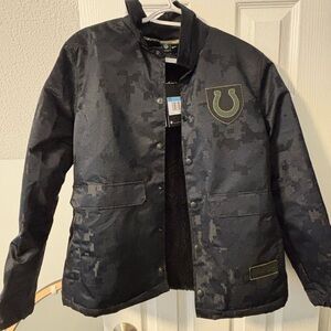Black Camouflage Jacket with Logo